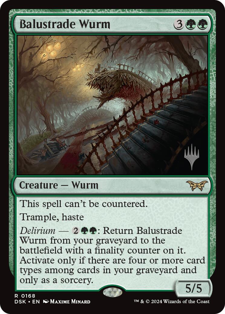 Balustrade Wurm (Promo Pack) [Duskmourn: House of Horror Promos] | Dumpster Cat Games