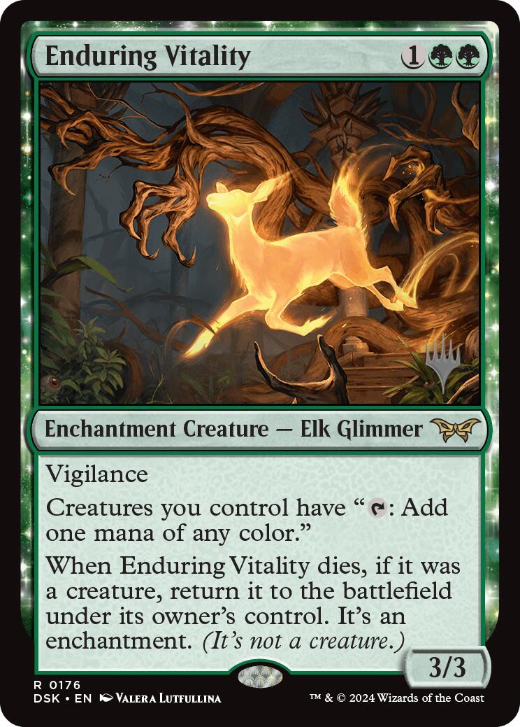 Enduring Vitality (Promo Pack) [Duskmourn: House of Horror Promos] | Dumpster Cat Games