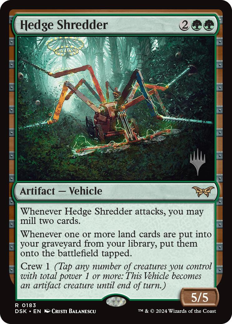 Hedge Shredder (Promo Pack) [Duskmourn: House of Horror Promos] | Dumpster Cat Games