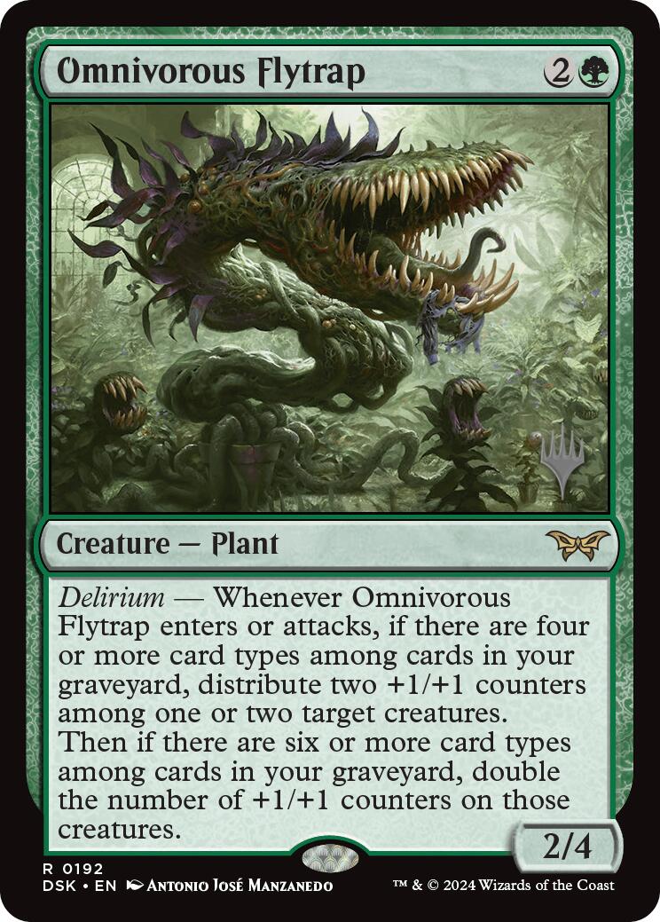 Omnivorous Flytrap (Promo Pack) [Duskmourn: House of Horror Promos] | Dumpster Cat Games