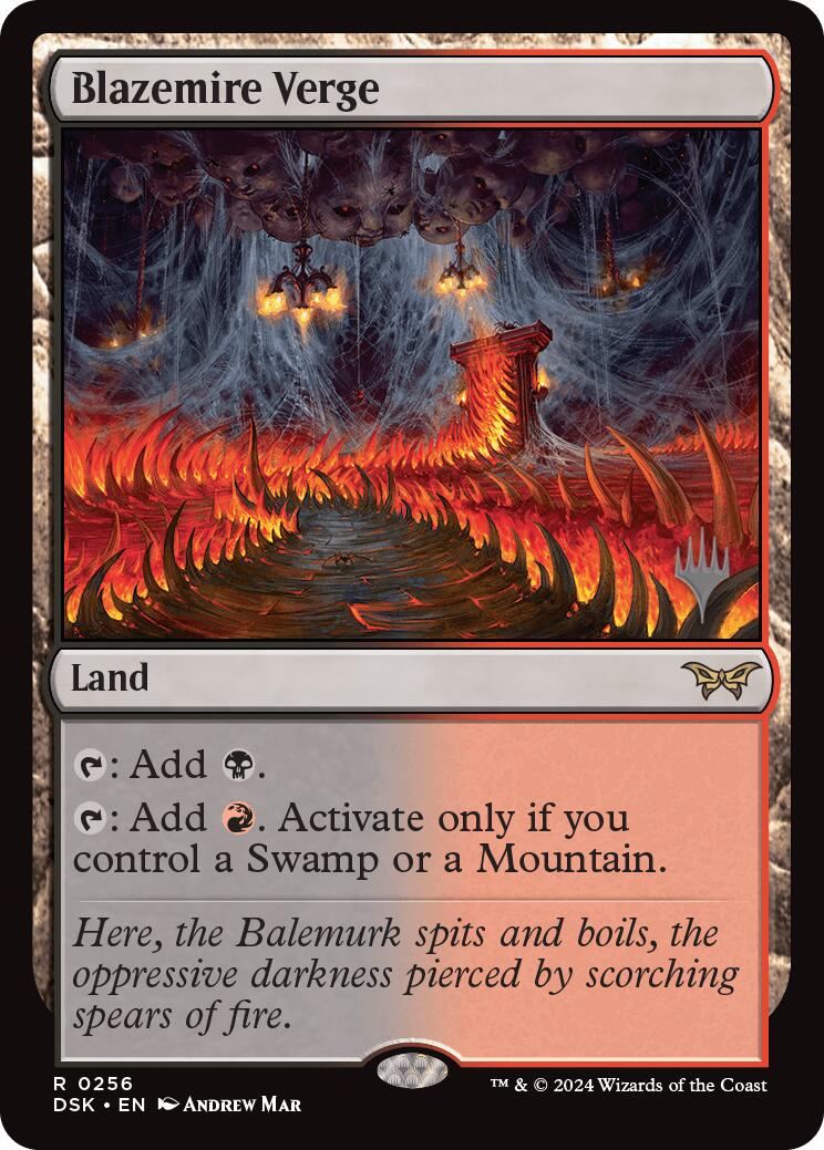 Blazemire Verge (Promo Pack) [Duskmourn: House of Horror Promos] | Dumpster Cat Games