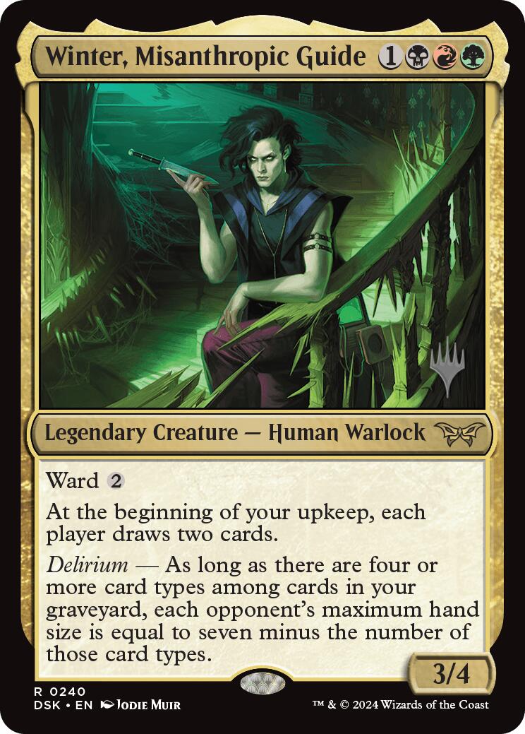 Winter, Misanthropic Guide (Promo Pack) [Duskmourn: House of Horror Promos] | Dumpster Cat Games