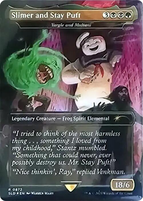 Slimer and Stay Puft - Yargle and Multani (Rainbow Foil) [Secret Lair Drop Series] | Dumpster Cat Games