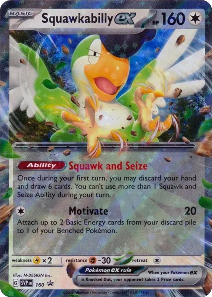 Squawkabilly ex (SVP160) [Scarlet & Violet: Black Star Promos] | Dumpster Cat Games