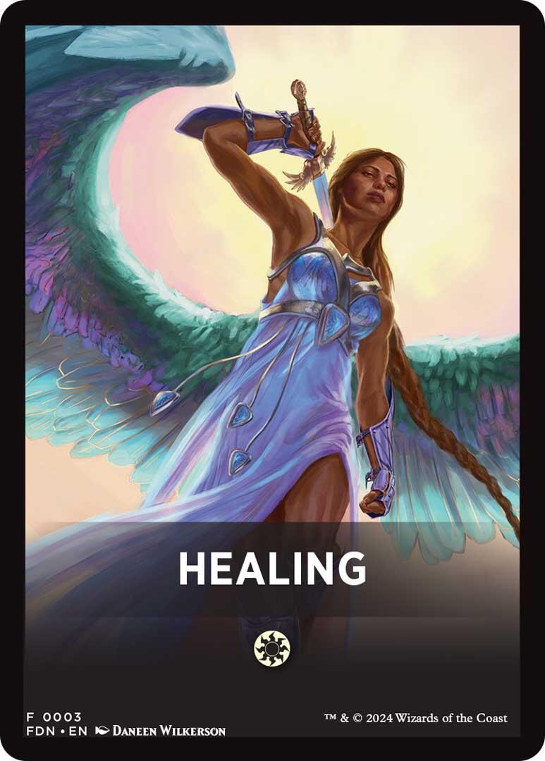 Healing Theme Card [Foundations Tokens] | Dumpster Cat Games