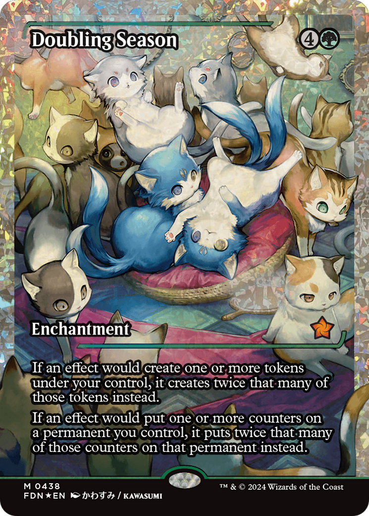 Doubling Season (Showcase) (Fracture Foil) [Foundations] | Dumpster Cat Games