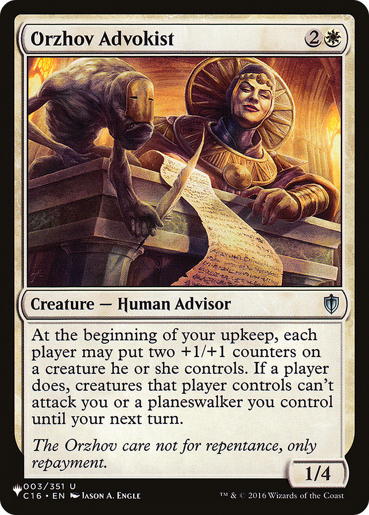 Orzhov Advokist [The List] | Dumpster Cat Games