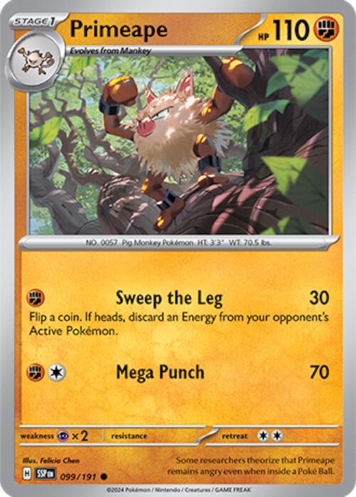 Primeape (099/191) [Scarlet & Violet: Surging Sparks] | Dumpster Cat Games