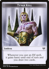 Human Warrior // Tyvar Kell Emblem Double-Sided Token [Kaldheim Tokens] | Dumpster Cat Games