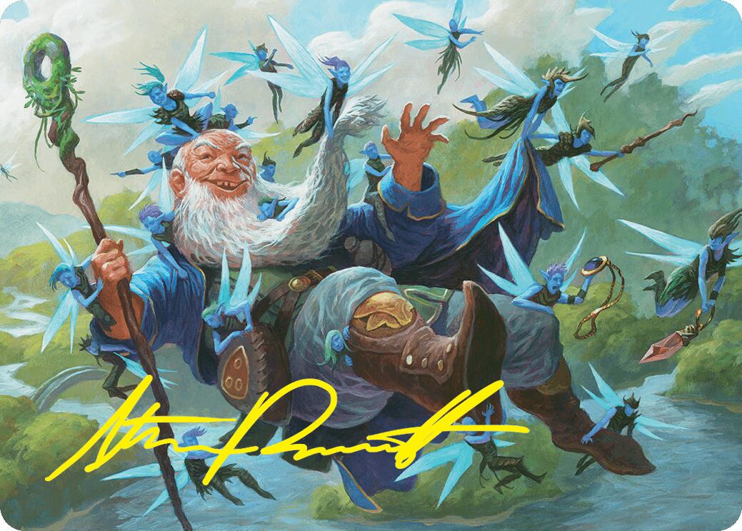 Mischievous Mystic Art Card (7/54) (Gold-Stamped Signature) [Foundations Art Series] | Dumpster Cat Games