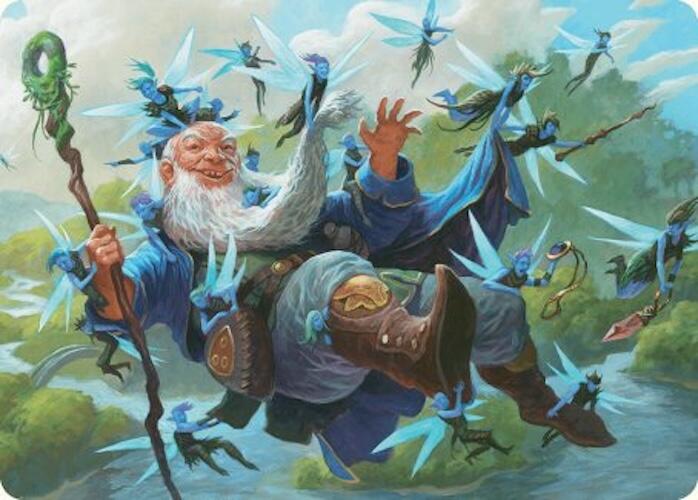 Mischievous Mystic Art Card (7/54) [Foundations Art Series] | Dumpster Cat Games