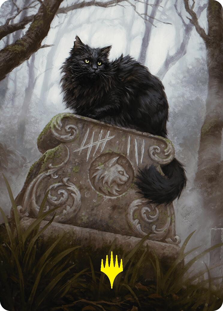 Nine-Lives Familiar 2 Art Card (36/54) (Gold-Stamped Planeswalker Symbol) [Foundations Art Series] | Dumpster Cat Games