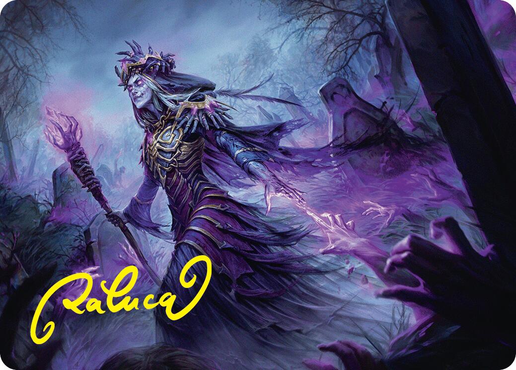 Zul Ashur, Lich Lord Art Card (10/54) (Gold-Stamped Signature) [Foundations Art Series] | Dumpster Cat Games