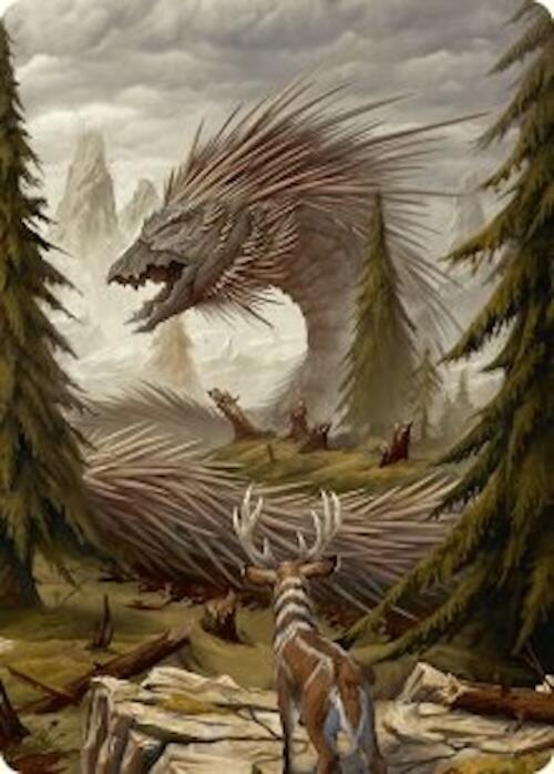 Quilled Greatwurm Art Card (44/54) [Foundations Art Series] | Dumpster Cat Games