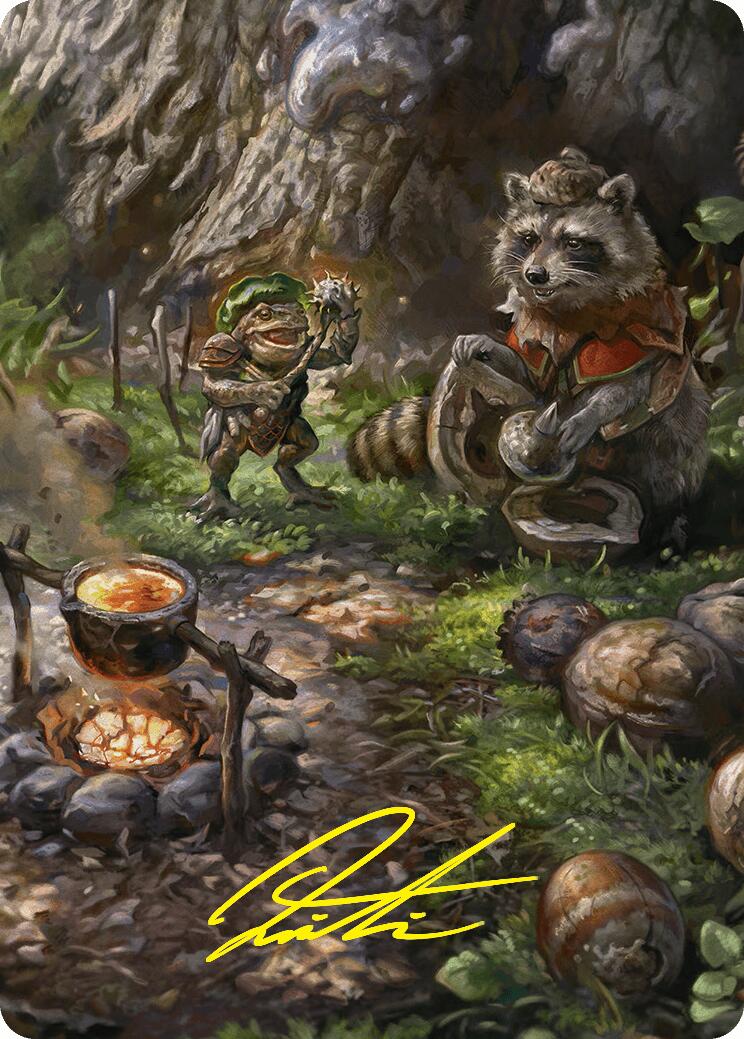 Sylvan Scavenging Art Card (46/54) (Gold-Stamped Signature) [Foundations Art Series] | Dumpster Cat Games