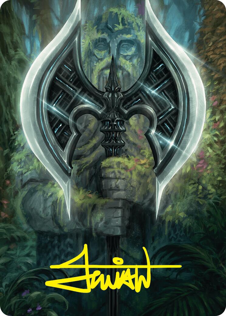 Leyline Axe Art Card (49/54) (Gold-Stamped Signature) [Foundations Art Series] | Dumpster Cat Games