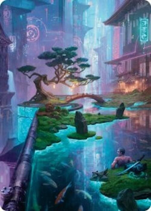 Island Art Card (22/54) [Foundations Art Series] | Dumpster Cat Games