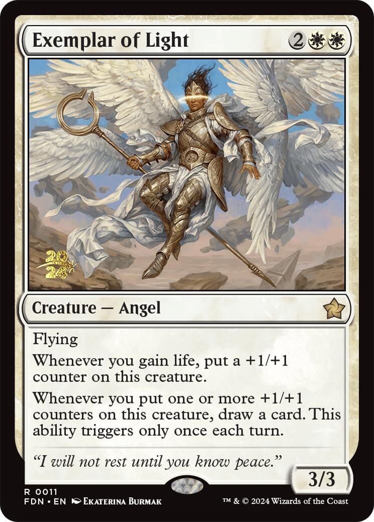 Exemplar of Light [Foundations Prerelease Promos] | Dumpster Cat Games