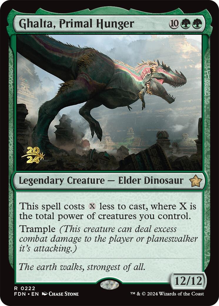 Ghalta, Primal Hunger [Foundations Prerelease Promos] | Dumpster Cat Games