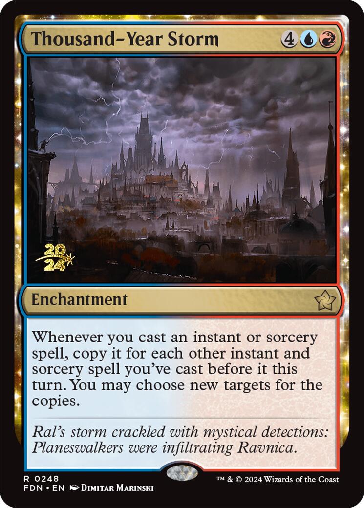 Thousand-Year Storm [Foundations Prerelease Promos] | Dumpster Cat Games