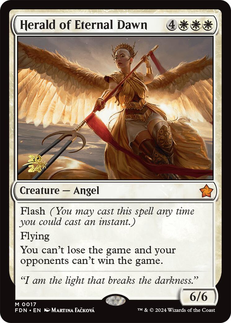 Herald of Eternal Dawn [Foundations Prerelease Promos] | Dumpster Cat Games
