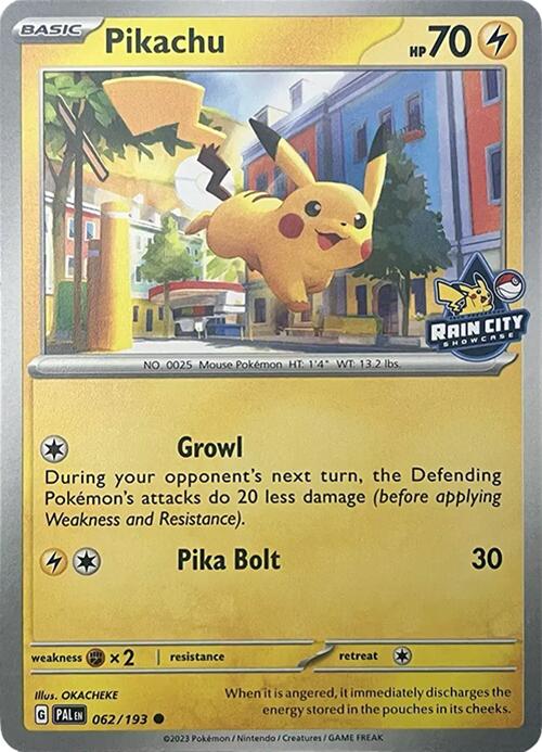 Pikachu (062/193) (Rain City Showcase) [Miscellaneous Cards] | Dumpster Cat Games