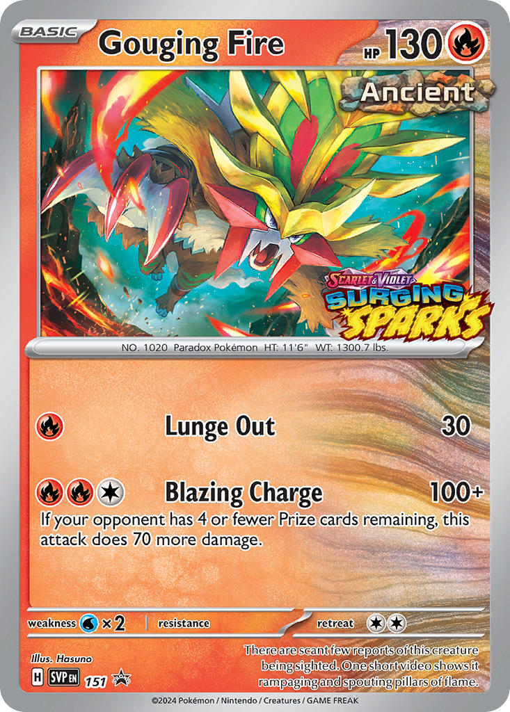 Gouging Fire (151) [Scarlet & Violet: Black Star Promos] | Dumpster Cat Games