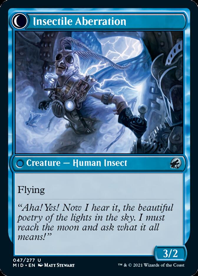 Delver of Secrets // Insectile Aberration [Innistrad: Midnight Hunt] | Dumpster Cat Games