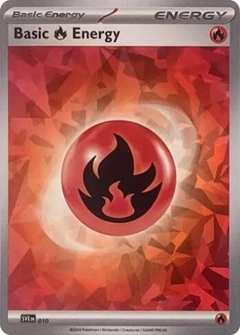 Basic Fire Energy (010) (Cracked Ice Holo) [Scarlet & Violet: Stellar Crown] | Dumpster Cat Games