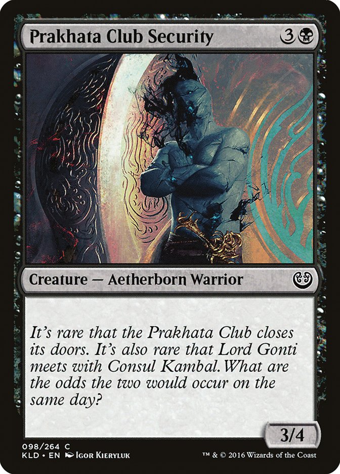 Prakhata Club Security [Kaladesh] | Dumpster Cat Games