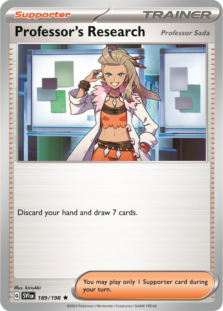 Professor's Research (189/198) (Theme Deck Exclusive) [Scarlet & Violet: Black Star Promos] | Dumpster Cat Games