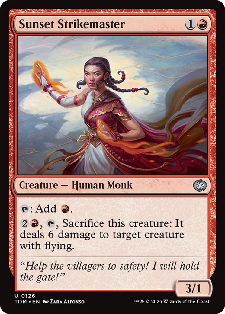 Sunset Strikemaster [Tarkir: Dragonstorm] | Dumpster Cat Games