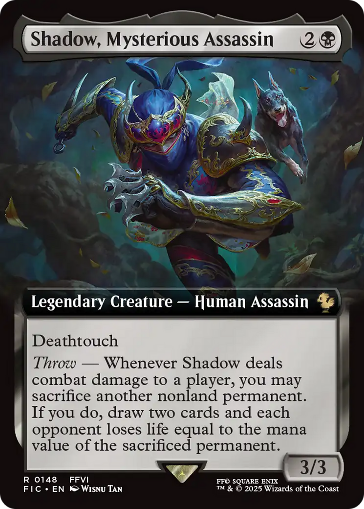 Shadow, Mysterious Assassin (Extended Art) [FINAL FANTASY Commander] | Dumpster Cat Games