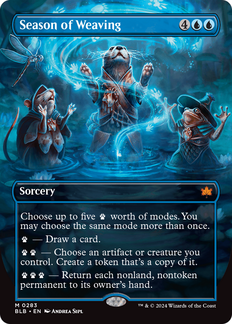 Season of Weaving (Borderless) [Bloomburrow] | Dumpster Cat Games