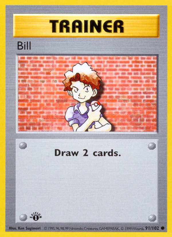 Bill (91/102) (Shadowless) [Base Set 1st Edition] | Dumpster Cat Games