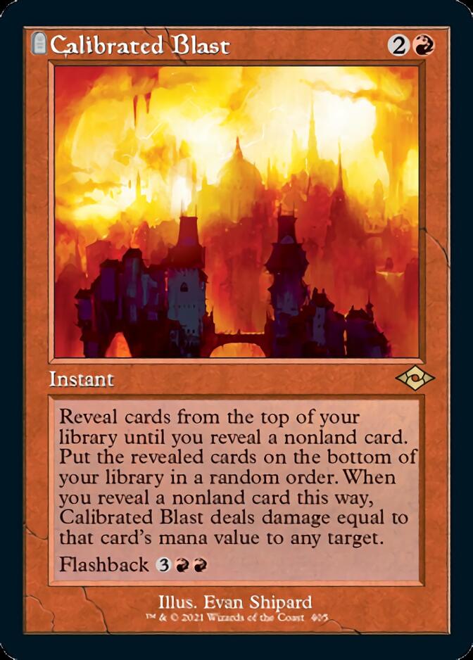 Calibrated Blast (Retro Foil Etched) [Modern Horizons 2] | Dumpster Cat Games