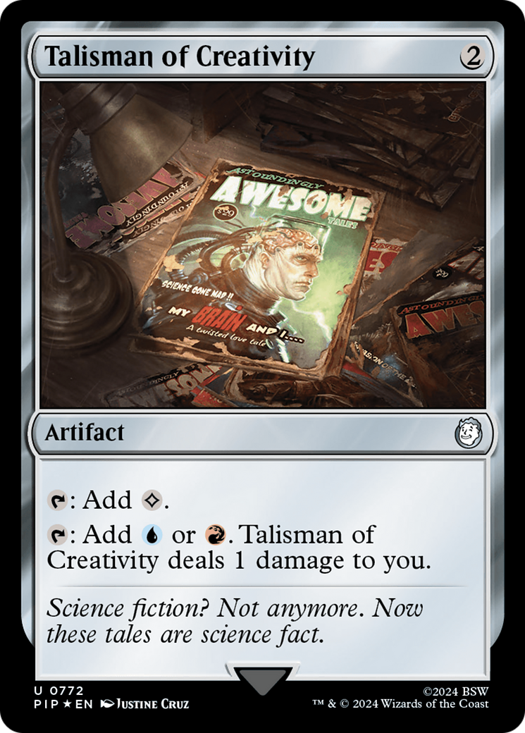 Talisman of Creativity (Surge Foil) [Fallout] | Dumpster Cat Games
