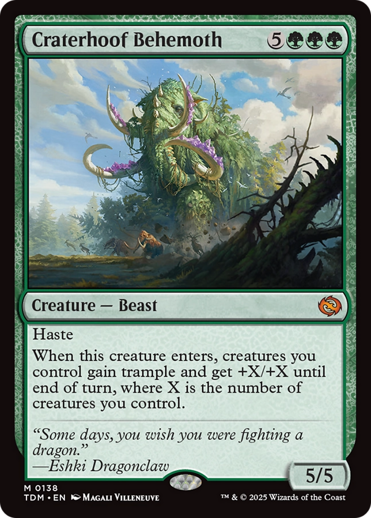 Craterhoof Behemoth [Tarkir: Dragonstorm] | Dumpster Cat Games