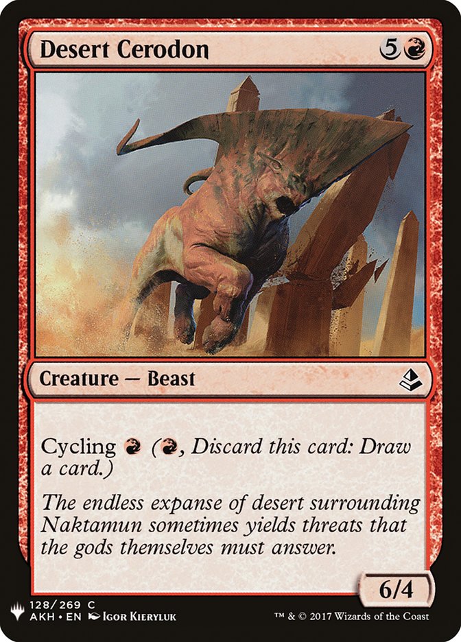 Desert Cerodon [Mystery Booster] | Dumpster Cat Games