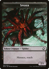 Spider // Lolth, Spider Queen Emblem Double-Sided Token [Dungeons & Dragons: Adventures in the Forgotten Realms Tokens] | Dumpster Cat Games