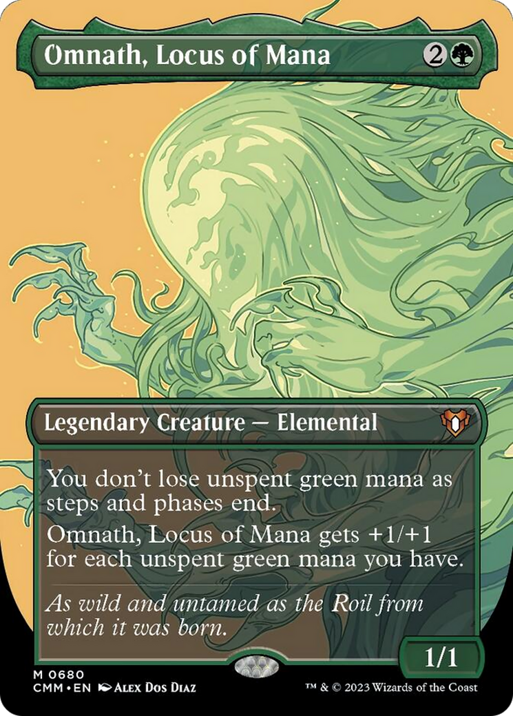 Omnath, Locus of Mana (Borderless Profile) [Commander Masters] | Dumpster Cat Games