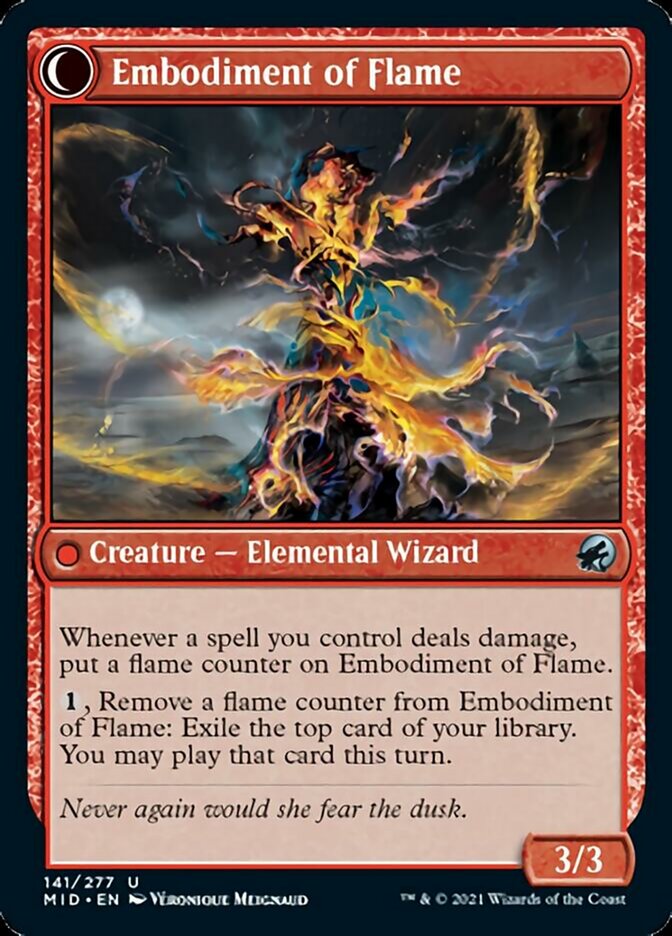 Flame Channeler // Embodiment of Flame [Innistrad: Midnight Hunt] | Dumpster Cat Games