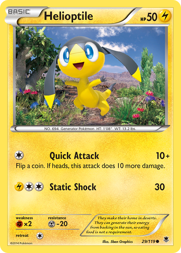 Helioptile (29/119) [XY: Phantom Forces] | Dumpster Cat Games
