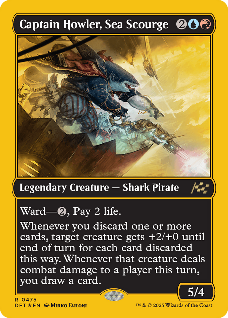 Captain Howler, Sea Scourge (First-Place Foil) [Aetherdrift] | Dumpster Cat Games