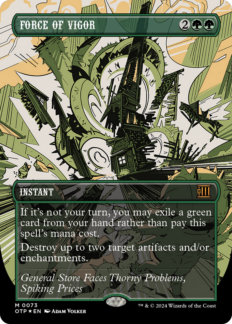Force of Vigor (Textured Foil) [Outlaws of Thunder Junction: Breaking News] | Dumpster Cat Games