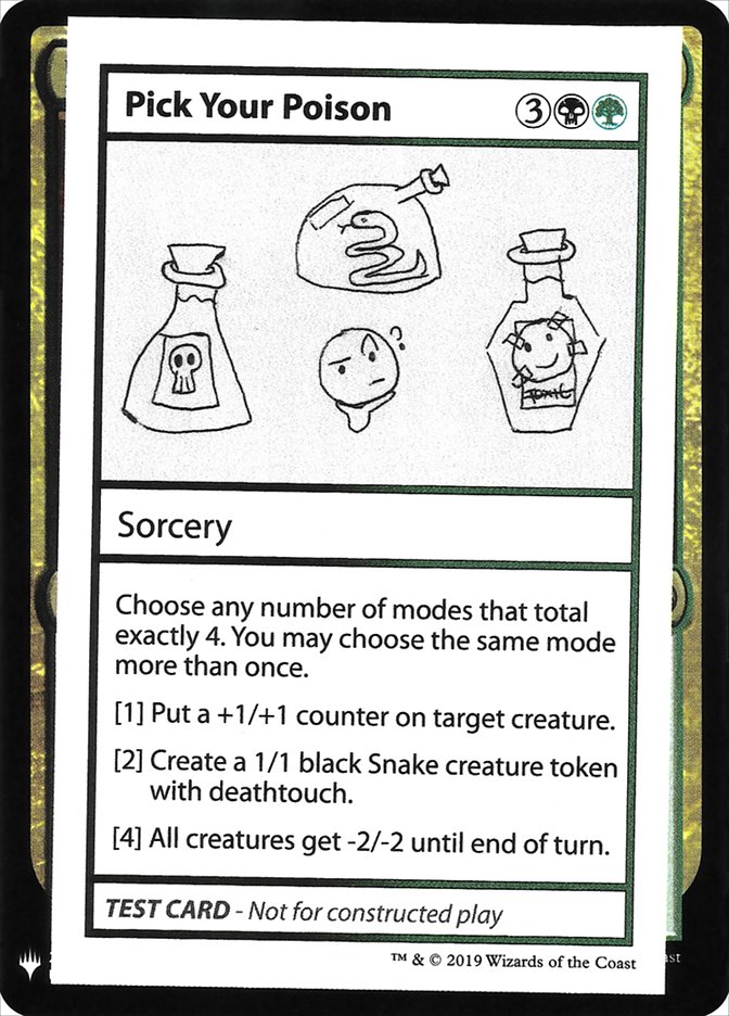 Pick Your Poison [Mystery Booster Playtest Cards] | Dumpster Cat Games