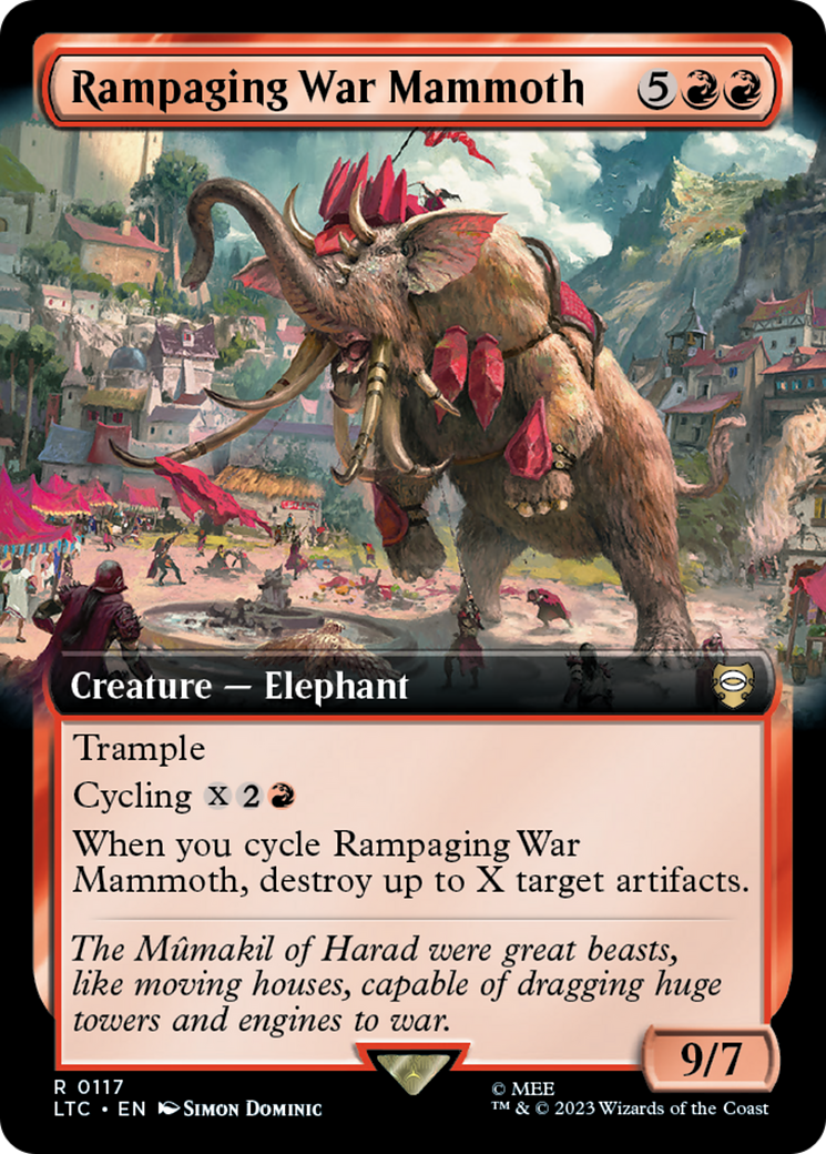 Rampaging War Mammoth (Extended Art) [The Lord of the Rings: Tales of Middle-Earth Commander] | Dumpster Cat Games
