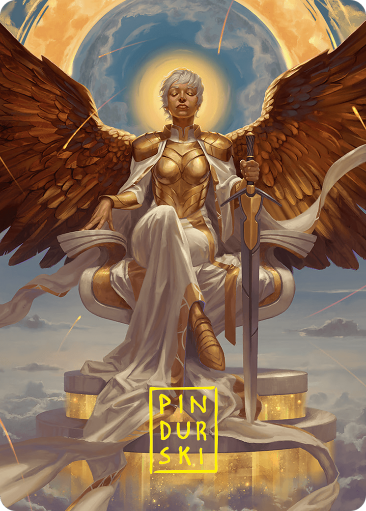 Herald of Eternal Dawn Art Card (27/54) (Gold-Stamped Signature) [Foundations Art Series] | Dumpster Cat Games