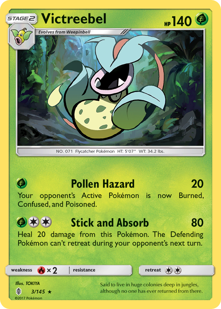 Victreebel (3/145) [Sun & Moon: Guardians Rising] | Dumpster Cat Games