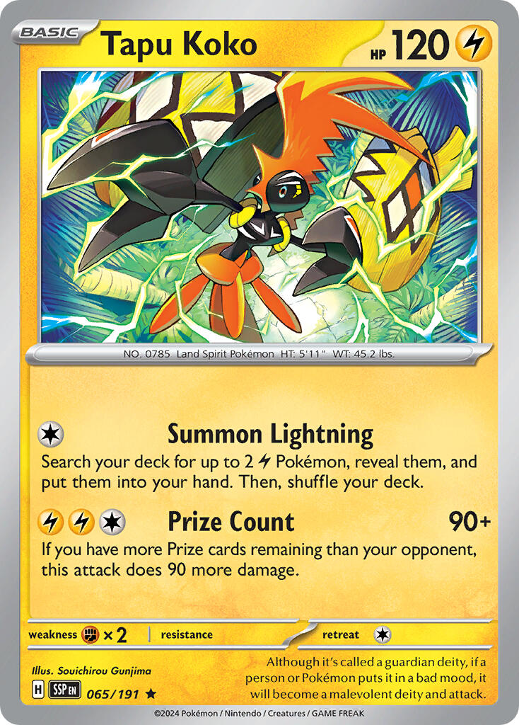 Tapu Koko (065/191) (Theme Deck Exclusive) [Scarlet & Violet: Surging Sparks] | Dumpster Cat Games